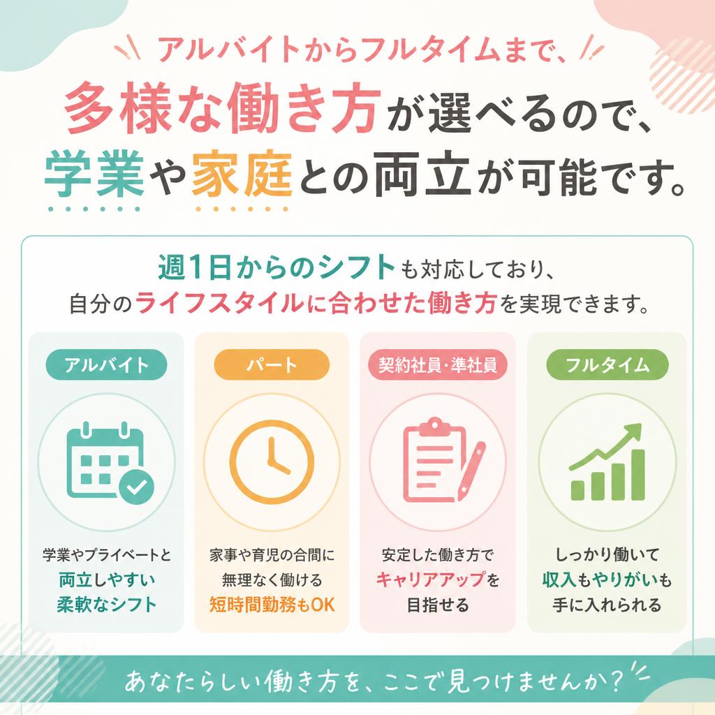 柔軟な勤務スタイル